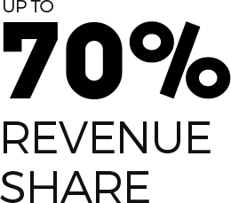 up to 70% revenue share